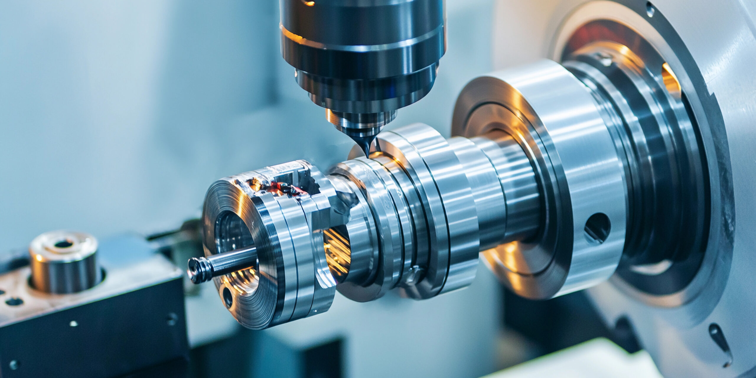 Dreh- und Frästechnik Maschine silber