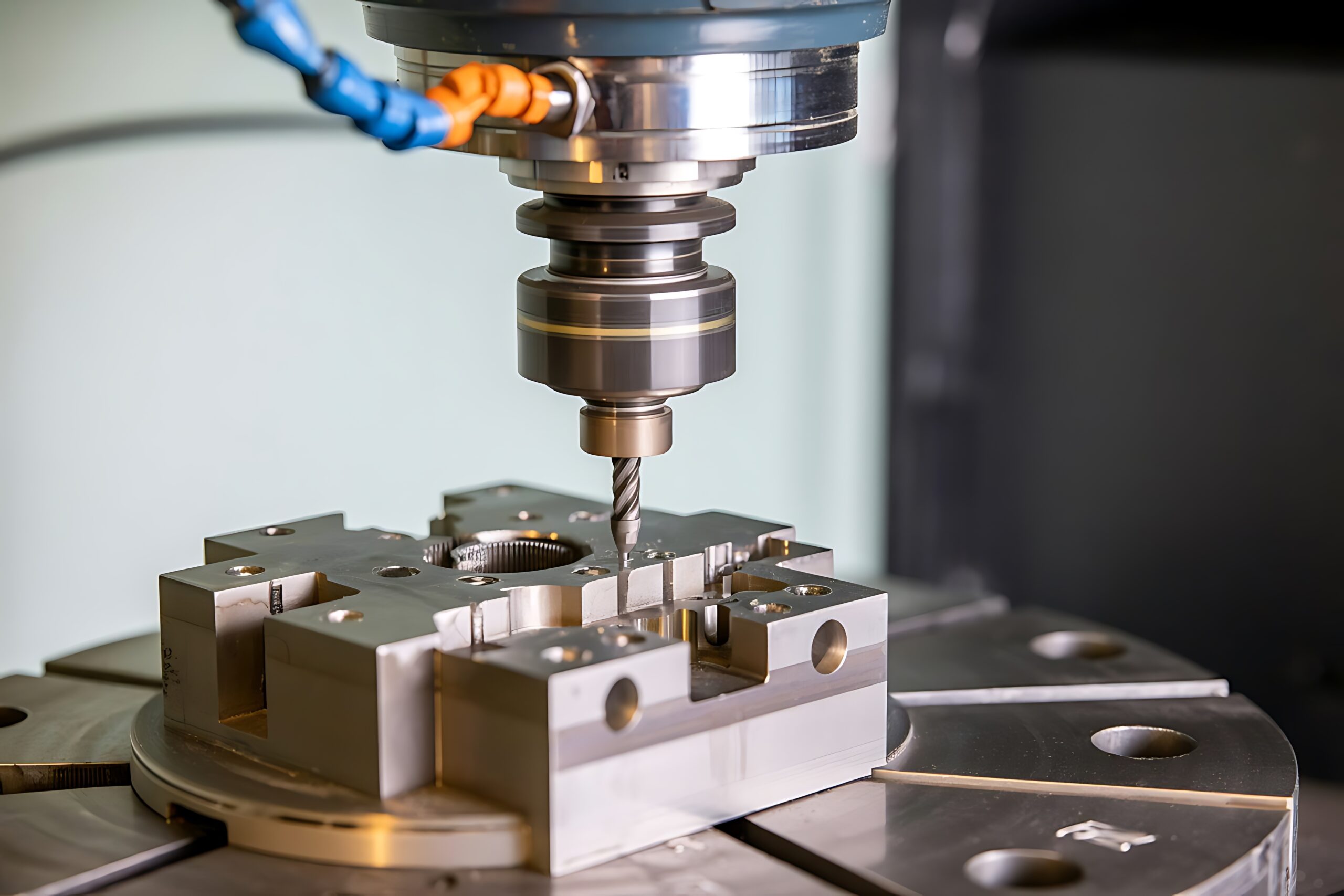 Dreh- und Frästechnik Maschine silber